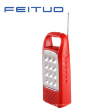 Portátil de LED lámpara, linterna recargable, mano, luz Radio FM 620s
